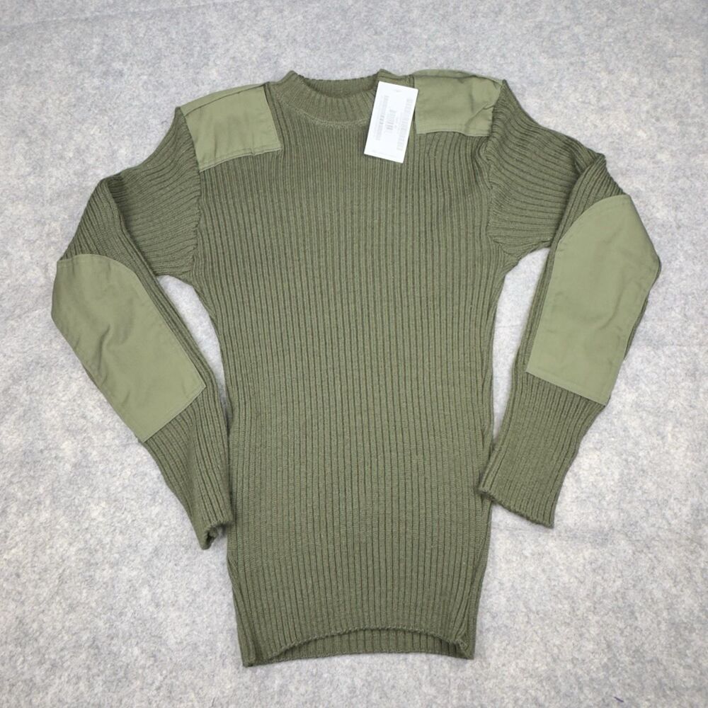 NWT US Military DSCP Sweater Mens 42 Army Green Valor Collection Wool Commando
